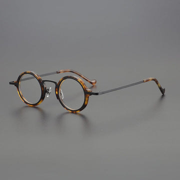 Denver Acetate Glasses Frame Round Frames Southood Leopard Black